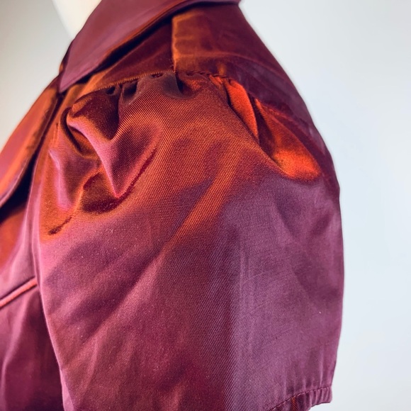 Vtg Y2K Odds n Evens V-Neck Collared Button Front/Belted Jacket - Small - Picture 4 of 8